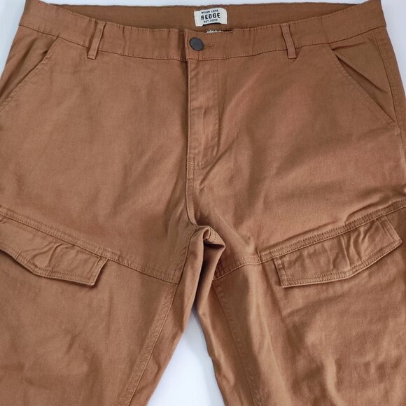 Never Lose Hedge cargo jogger pants men's size L desert brown, fitted - Picture 2 of 14